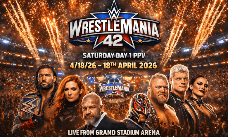 Write in Simple English and Strategize to write complete content in such a way written like human semantically and do Bold the words that you will use which I have given in the prompt. Write in English and this article is about “WWE WrestleMania 42 2026 Saturday Day 1 PPV 4/18/26 – 18th April 2026” Use the Entities given below as it is written, don’t change it but use it wisely. please make suitable headings related to this article 1 paragraph for each headings please keep the Entities in mind the Entities are given below. please use all Entities in full article and article should be semantically and ai free. article shoud be totally related to this episode “WWE WrestleMania 42 2026 Saturday Day 1 PPV 4/18/26 – 18th April 2026” please make article ai free. I am giving you outline below please follow the outline And write the content in the same order as I am giving below.please make article in such way all the content should be 0% Ai 5 line for short description related to title 1 paragraph for Preview: 1 line for Show Name: 1 line for Release Date: 1 line for Location: 1 line for Broadcast On: 1 line for Event Type: 1 line for Available In: Write All Matches seperately 1 shot paragraph for Match Card: 1 paragraph for Location & Date: WWE WrestleMania 42 2026 Saturday Day 1 PPV 4/18/26 – 18th April 2026
